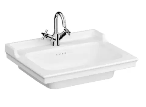 Umývadlá Umývadlo VitrA Ricordi 65x53 cm otvor pre batériu uprostred 7801-003-0001 7801-003-0001
