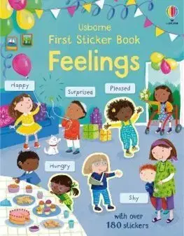 Leporelá, krabičky, puzzle knihy First Sticker Book Feelings - Holly Bathie,Joanne Partis