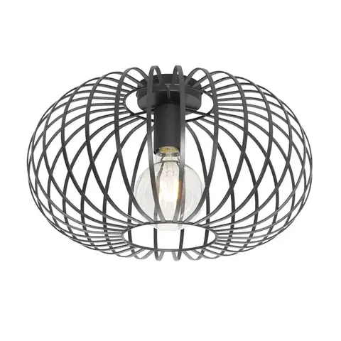 Stropné osvetlenie Inteligentné stropné svietidlo čierne 39 cm vrátane Wi-Fi G95 - Johanna