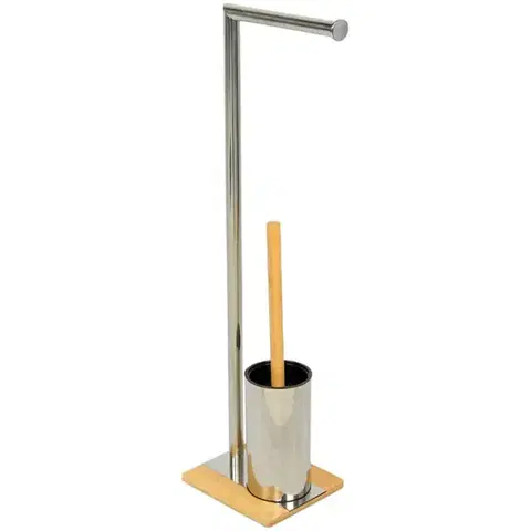 Kúpeľňové doplnky Stojan WC Bambus/oceľ Bpl0121aa