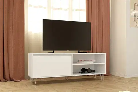 TV stolíky ELIZA televízny stolík, biely