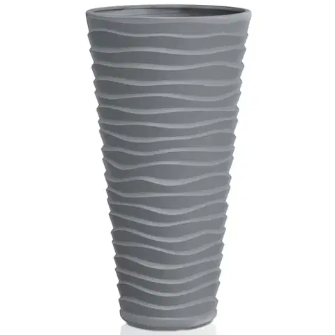 Kvetináče a truhlíky NABBI DPSA350 plastový kvetináč 34,6 cm sivý kameň