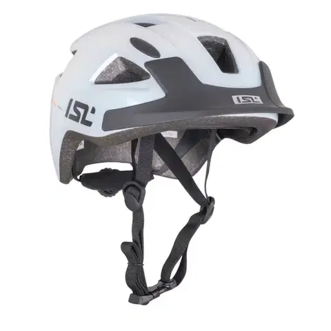 Helmy a prilby na in-line Detská cyklo prilba s LED svetlom ISL Lumiro Pearl White - S (54-59)