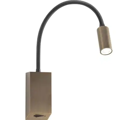 Svietidlá Redo 01-4802 - LED flexibilná lampička HELLO LED/3W/230V bronzová 01-4802