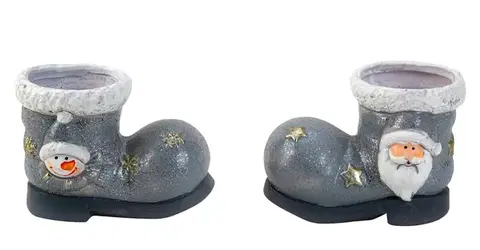 Vianočné dekorácie MAKRO - Topánka Santa 9,8x13,5cm rôzne motívy