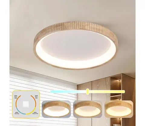 Svietidlá BRILAGI - LED stropné svietidlo FALCON WOOD MODERN LED/60W/230V priemer 80 cm, drevené prevedenie BRI555