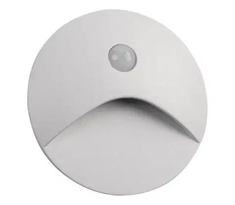 Svietidlá  39135 - LED schodové svietidlo EXIN so senzorom, 2,5W/230V, 4000K, IP65, biele, okrúhle 39135