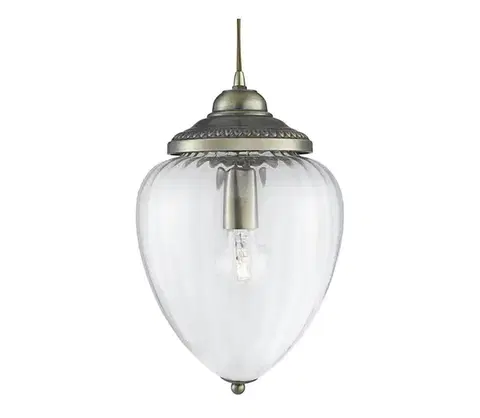 Svietidlá Searchlight 1091AB - Luster na lanku PINEAPPLE 1xE27/60W/230V mosadz 1091AB