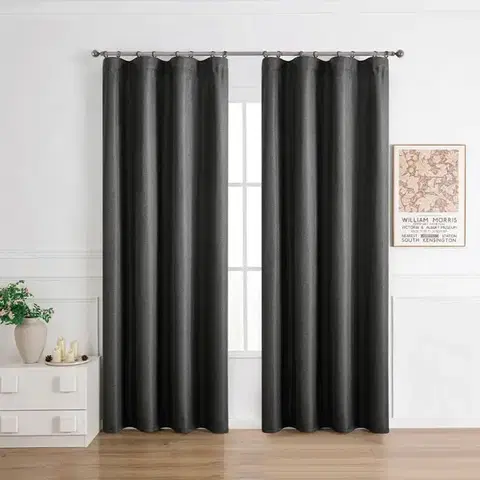 Závesy do spálne Záves na páske NORI 005/185GSM 140x250 sivý