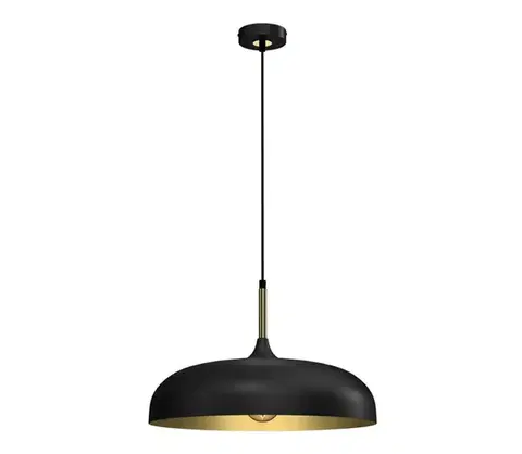 Svietidlá  Luster na lanku LINCOLN 1xE27/60W/230V pr. 45 cm čierna MLP7898