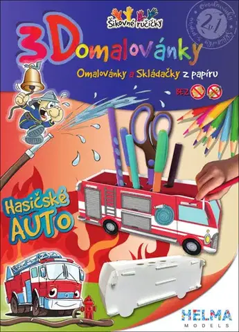 Pre deti a mládež - ostatné 3D omalovánky Hasičské auto
