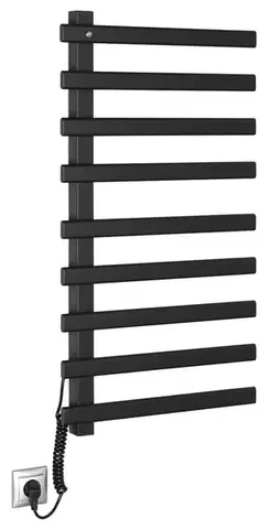 Radiátory do kúpeľne SAPHO - ELCOR elektrický sušiak uterákov 480x920x50 128 W, čierna mat EB460