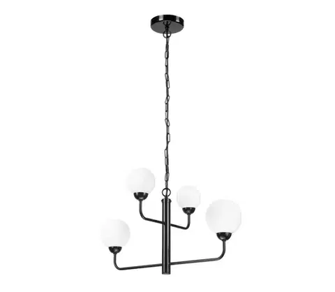 Svietidlá  Luster na reťazi OSCAR 4xG9/5W/230V čierna LM-4.160/CZARNY