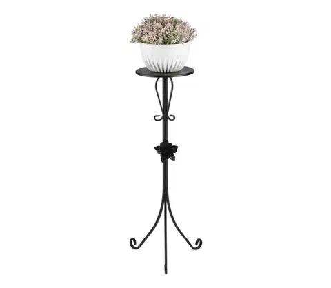 Stojany na kvetiny HowHomely Stojan na kvety 95x39 cm čierna 10-1681-95-czarny