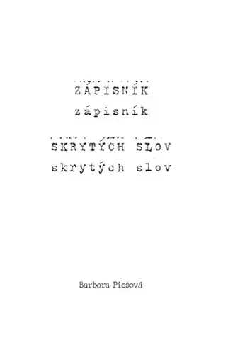 Slovenská poézia Zápisník skrytých slov - Barbora Piešová