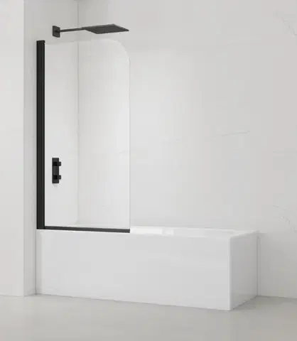 Sprchové dvere Vaňová zástena SAT 150x80 cm čierna SATVZUNIKCT80 SATVZUNIKCT80