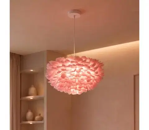 Svietidlá BRILAGI - Závesný luster na lankách FEATHER 3xE27/40W/230V priemer 50 cm ružový BRI945