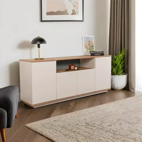 Komody Konzolový stolík Arista - Cashmere, Atlantic Pine