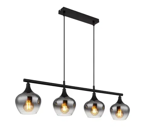Svietidlá Globo 15548-4H1 - Luster na lanku MAXY 4xE27/40W/230V čierna 15548-4H1