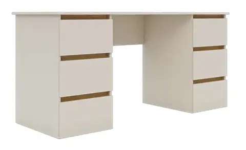 Písacie stoly SONIJA písací stôl 160, satin / dub Craft zlatý