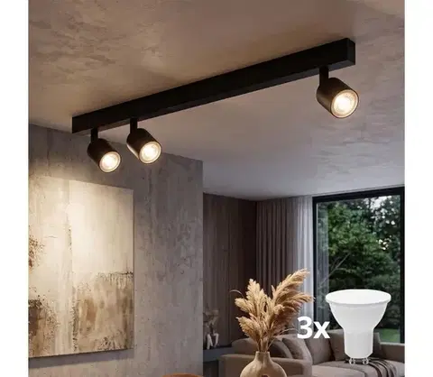 Svietidlá  LED bodové svietidlo TOP 3xGU10/10W/230V čierne 4762