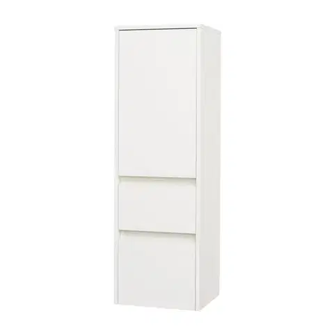 Kúpeľňový nábytok Mereo Opto kúpeľňová skrinka vysoká 125 cm, ľavé otváranie, biela CN914LN