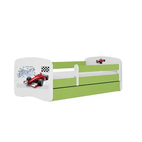 Postele pre dievčatá Detská Posteľ. Babydreams+Sz+M zelená 80x180 Formula
