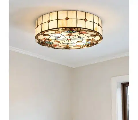 Svietidlá BRILAGI - Tiffany vitrážové stropné svietidlo MIRABELLA 2xE27/60W/230V pr. 40 cm BRC-12028A