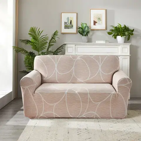 Prehozy 4Home Napínací poťah na kreslo Abstract béžová, 90-140 cm + obliečka na vankúšik zadarmo, 90-140 cm