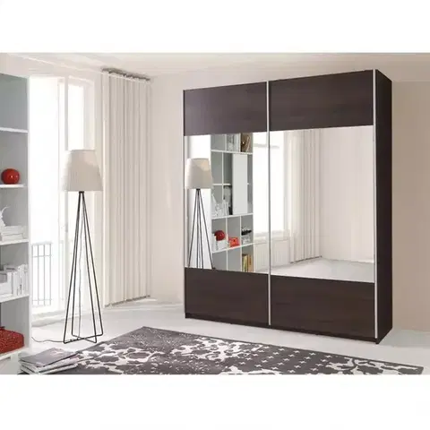 Šatníkové skrine Skriňa Vario gaštan venge 175 cm