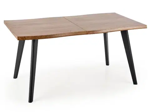 Jedálenské stoly HALMAR Dickson 120/180 rozkladací jedálenský stôl prírodná / čierna