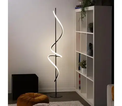 Lampy ONLI - LED Stojacia lampa TWIST LED/24W/230V 4000K čierna 5061/PTN