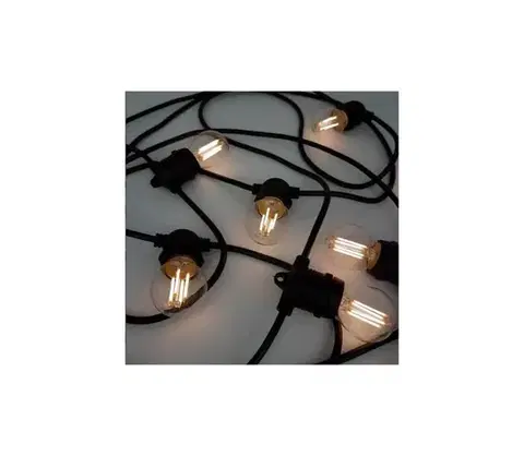 Záhradné lampy  Vonkajšia dekoračná reťaz MIMOSA 10xE27/1,3W/230V IP44 10 m KTMA210M10G