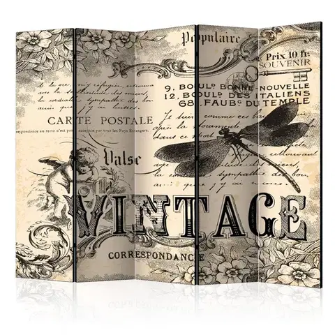 Paravány Paraván Vintage Correspondence Dekorhome