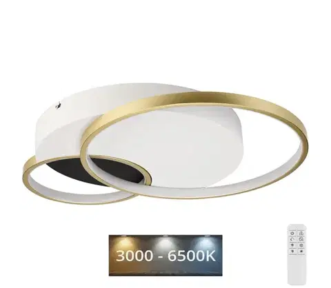 Svietidlá  Stmievateľné stropné svietidlo BENITO LED/31W/230V 3000-6500K biela/zlatá LM-LL-2.246