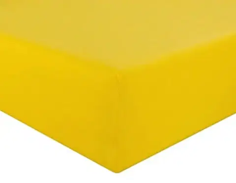 Plachty Posteľná plachta jersey žltá TiaHome - 90x200cm
