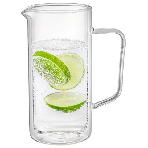 Poháre 4Home Termo sklenený džbán Double Hot&Cool, 1 l