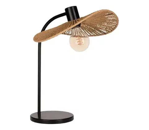 Lampy Eglo 31965 - Stolová lampa SIRUELA 1xE27/42W/230V hnedá/čierna 31965