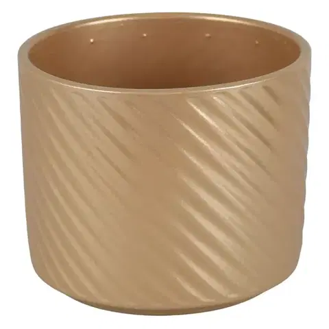 Záhrada Obal na kvetináč Spirellii 990 14 cm zlatá perlový