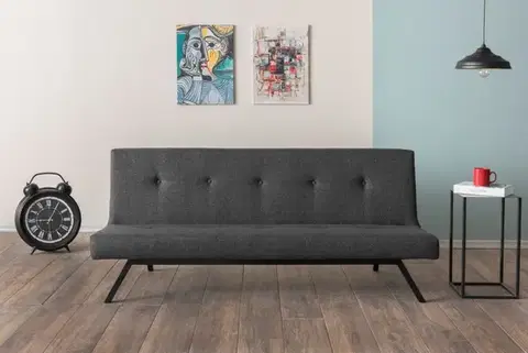Pohovky a gauče Trojmiestna rozkladacia pohovka Zola - Dark Grey