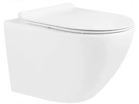 Záchody MEXEN/S - Lena Závesná WC misa vrátane sedátka s slow-slim, duroplast, biela 30220100