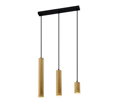 Svietidlá  Luster na lanku TUBO 3xGU10/25W/230V drevo 33-79114