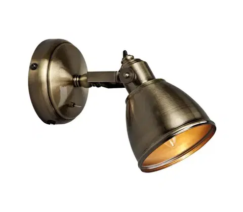 Svietidlá Markslöjd 104048 - Nástenné svietidlo FJÄLLBACKA 1xE14/40W/230V mosadz 104048