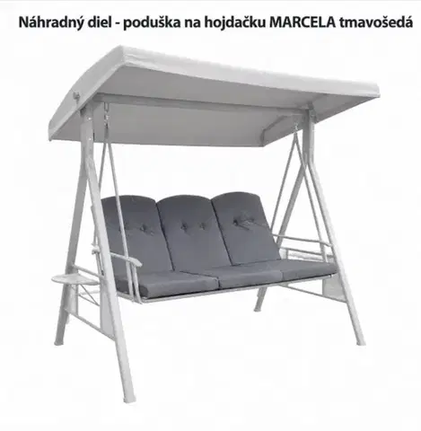 Záhradné hojdačky GARDENKUS ND Poduška na hojdačku MARCELA tmavošedá