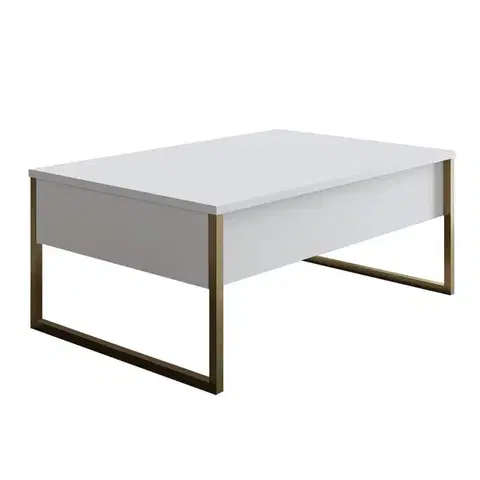 Konferenčné stolíky Konferenčný stolík Luxe White and Gold