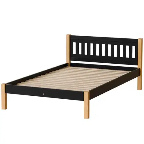 Postele pre dievčatá Posteľ Gaja 120 Čierna/Prírodný Dub
