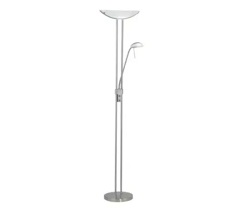 Lampy EGLO 85971 - Stmievateľná stojacia lampa BAYA 1xR7s/230W+1xG9/33W matný chróm 85971
