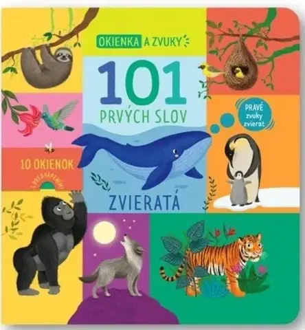 Leporelá, krabičky, puzzle knihy 101 prvých slov - Zvieratá
