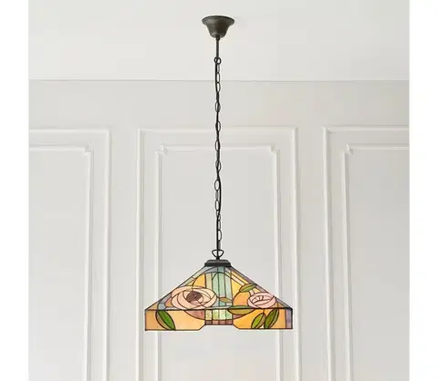 Svietidlá Endon 64384 - Závesný luster na reťazi Tiffany WILLOW 3xE27/60W/230V 64384