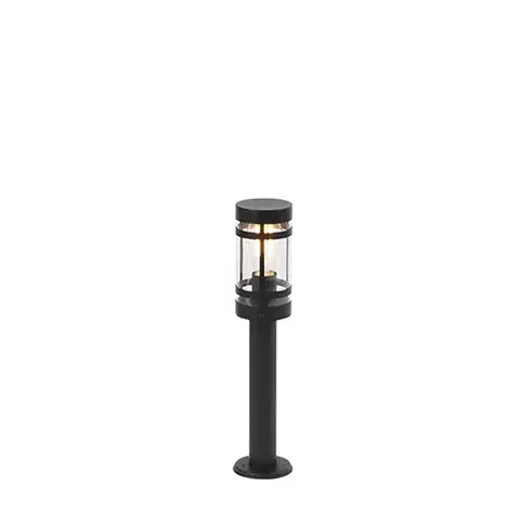 Zahradne stlpove lampy Moderné vonkajšie svietidlo čierne 50 cm IP44 - Gleam